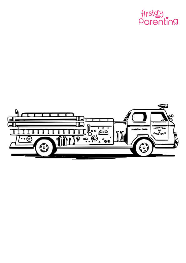 45 Printable Fire Truck Coloring Page 35