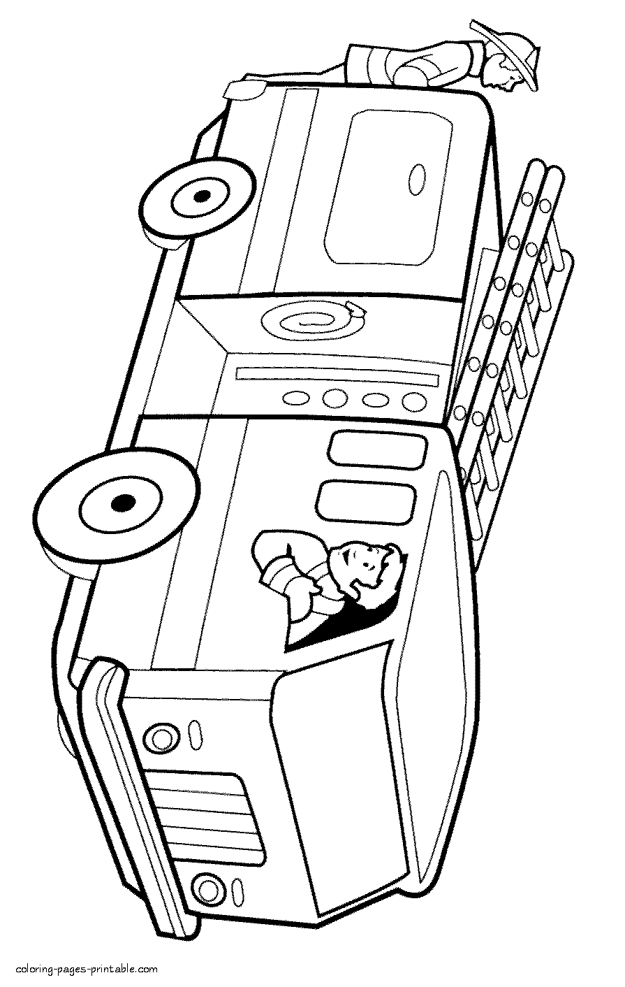 45 Printable Fire Truck Coloring Page 46