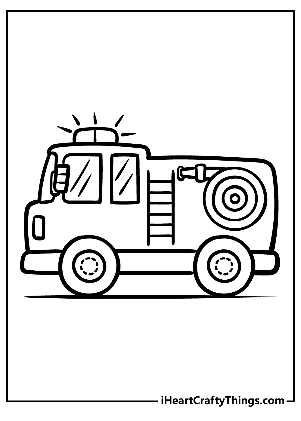 45 Printable Fire Truck Coloring Page 48