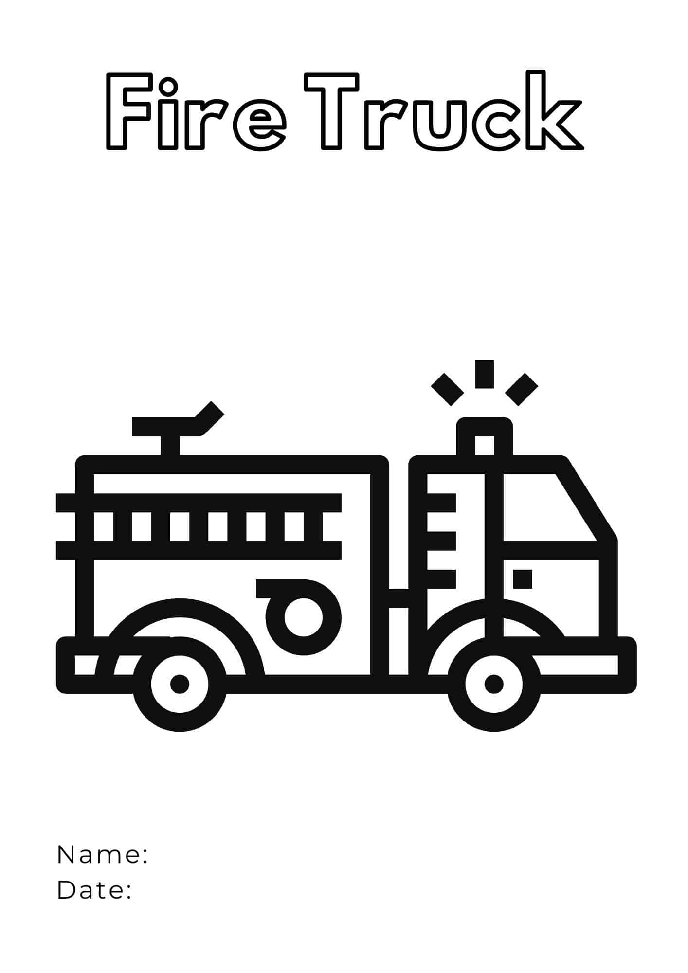 45 Printable Fire Truck Coloring Page 49