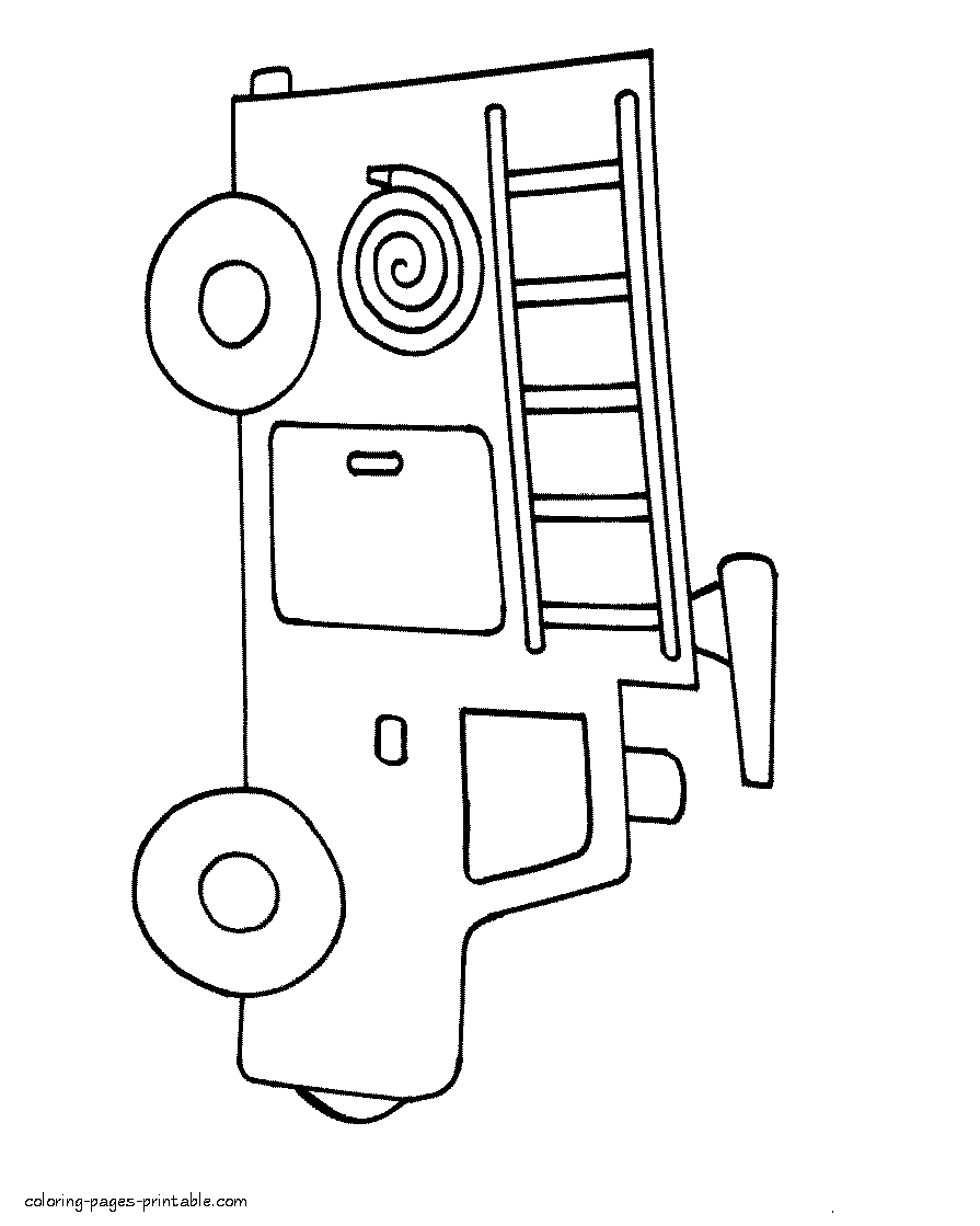 45 Printable Fire Truck Coloring Page 57