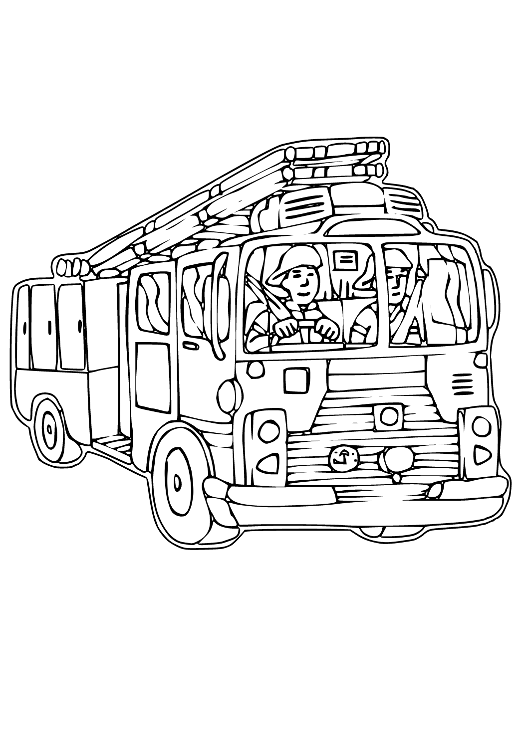 45 Printable Fire Truck Coloring Page 60