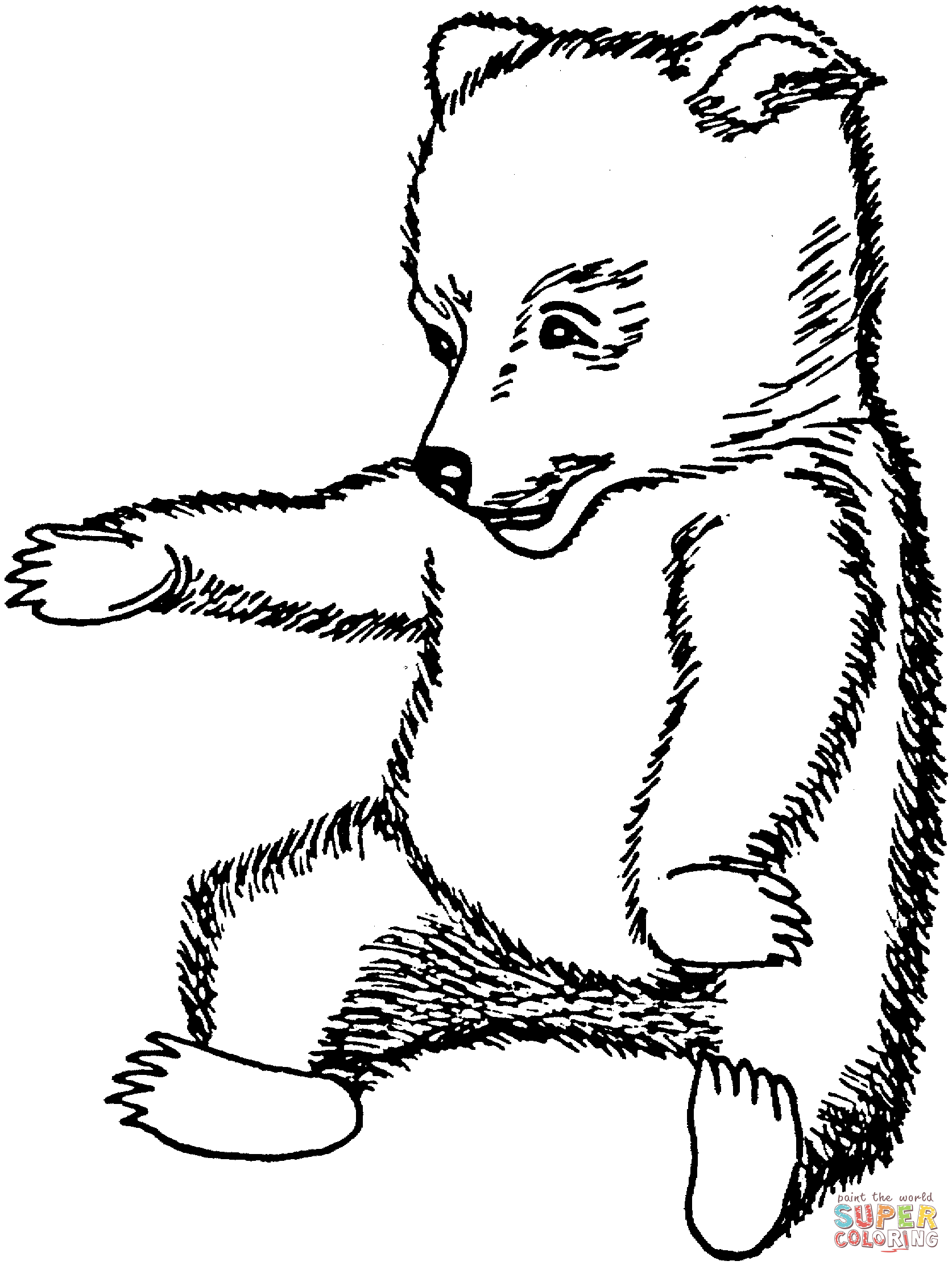 50 Brown Bear Coloring Page 10