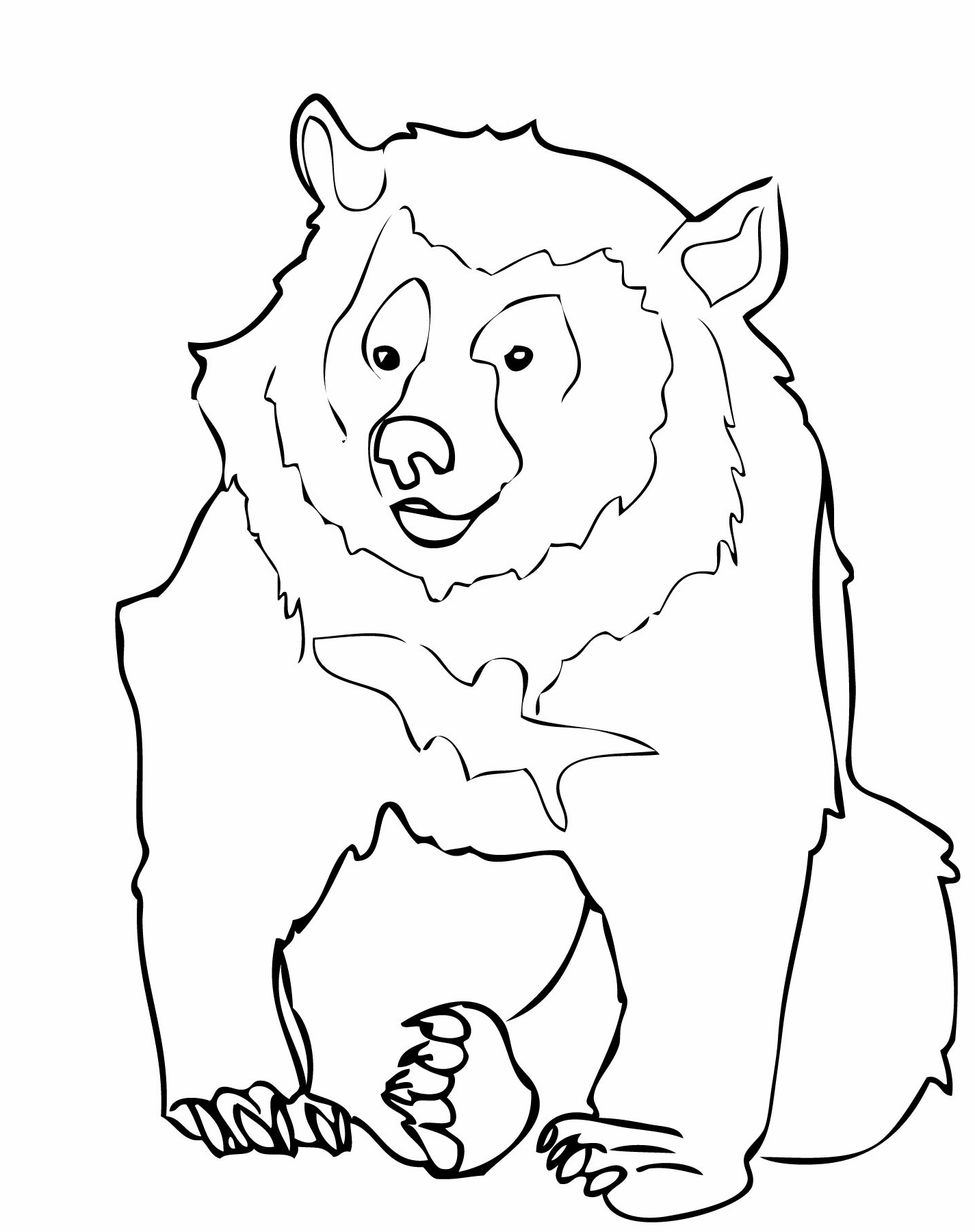 50 Brown Bear Coloring Page 19