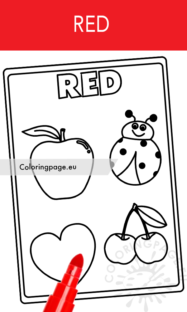 50 Color Red Coloring Pages 48