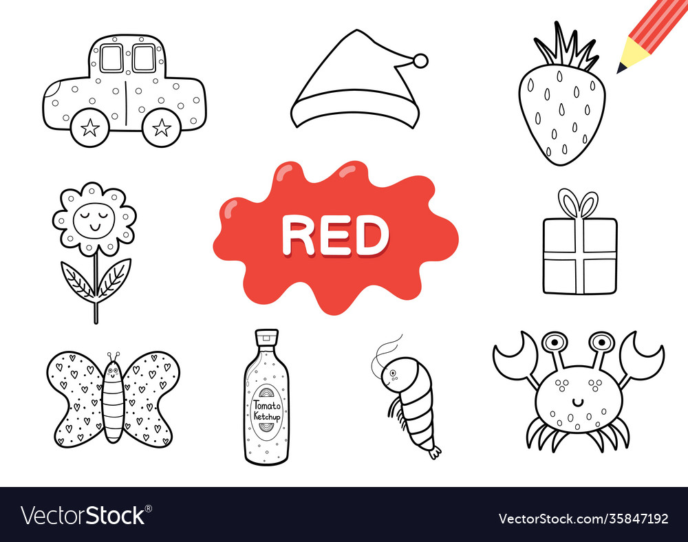 50 Color Red Coloring Pages 54