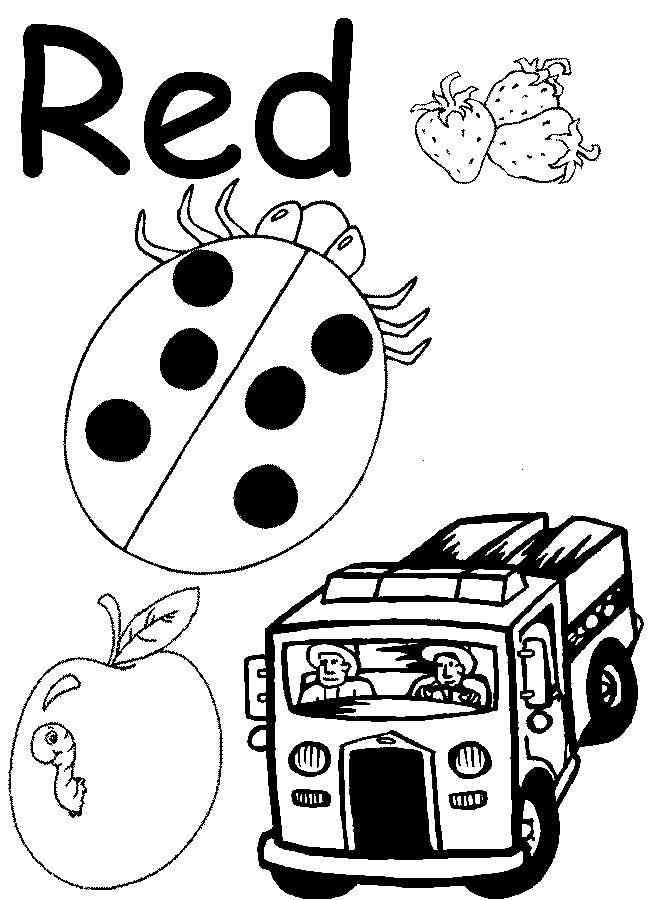 50 Color Red Coloring Pages 55