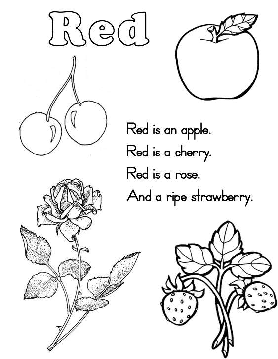 50 Color Red Coloring Pages 57