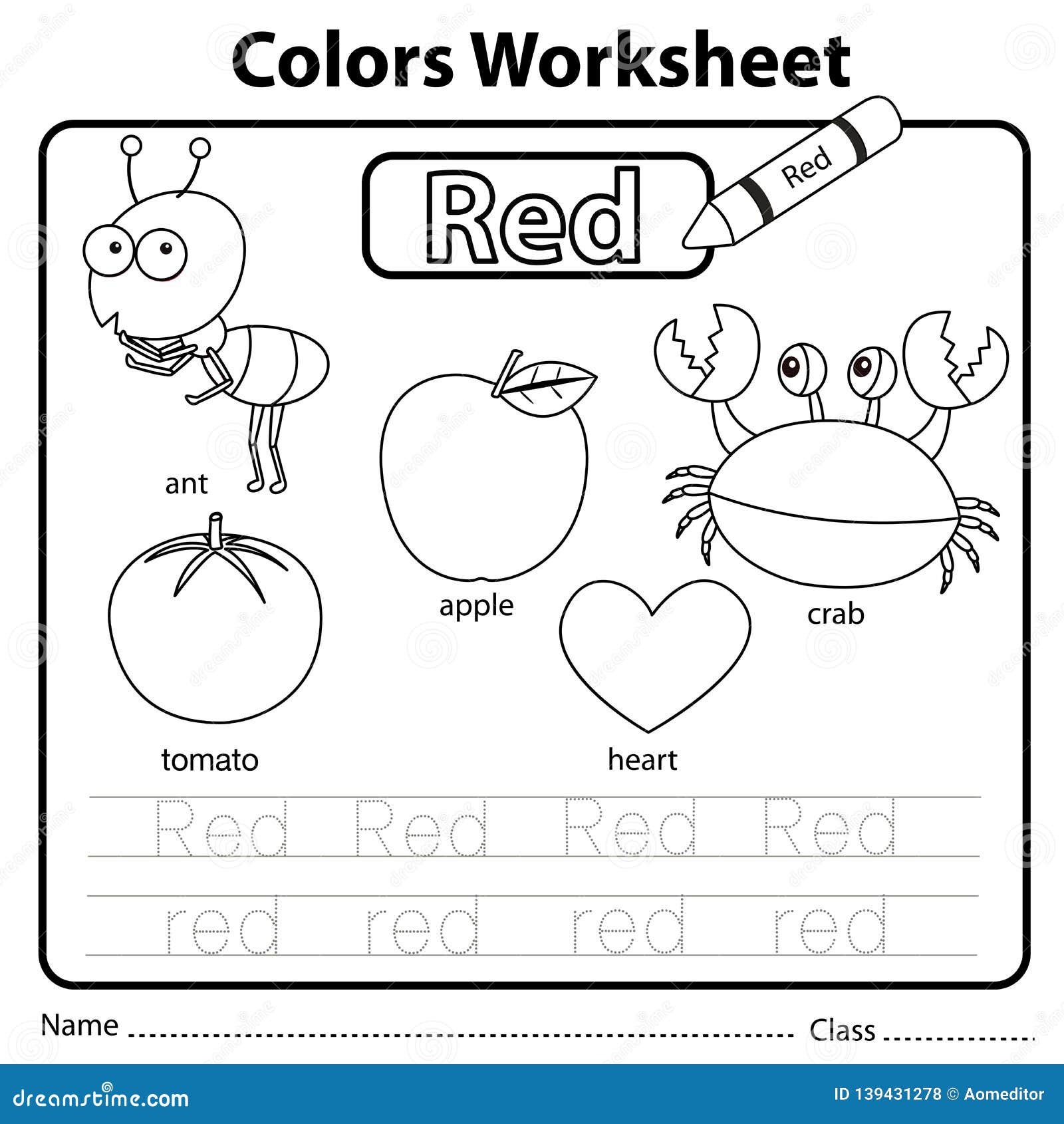 50 Color Red Coloring Pages 61