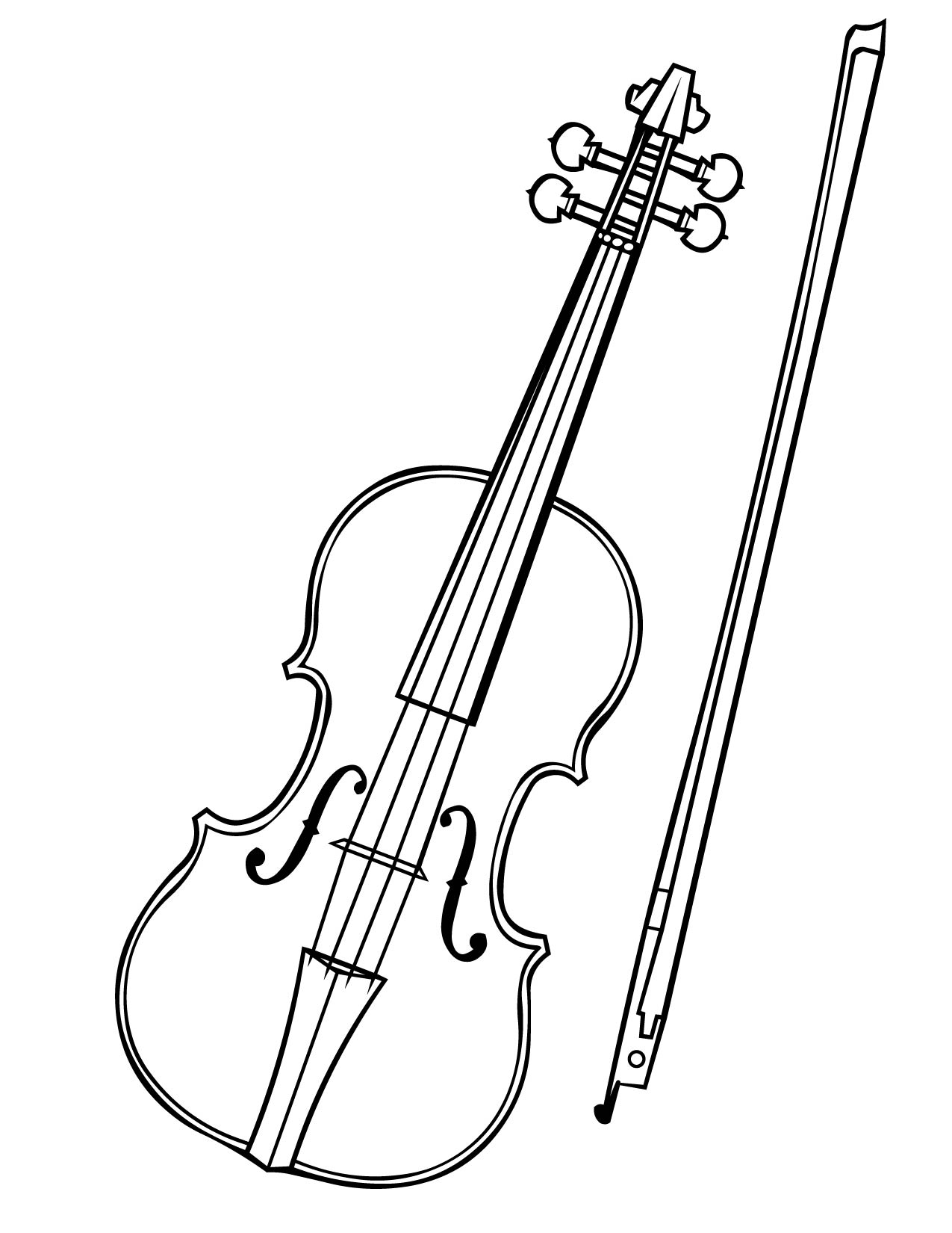 50 Coloring Page Violin 1