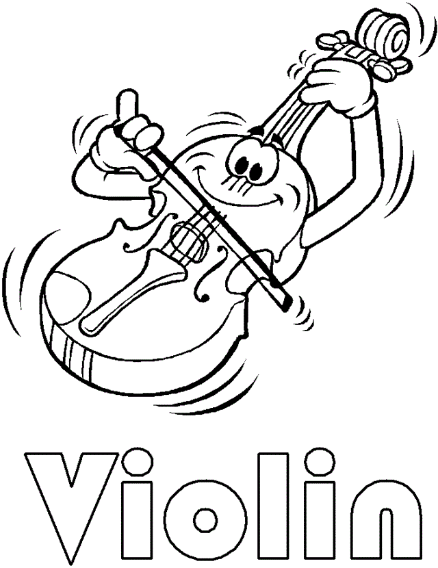 50 Coloring Page Violin 2