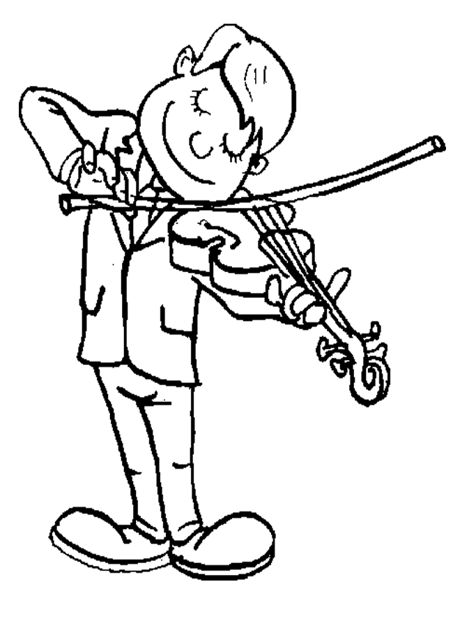 50 Coloring Page Violin 30