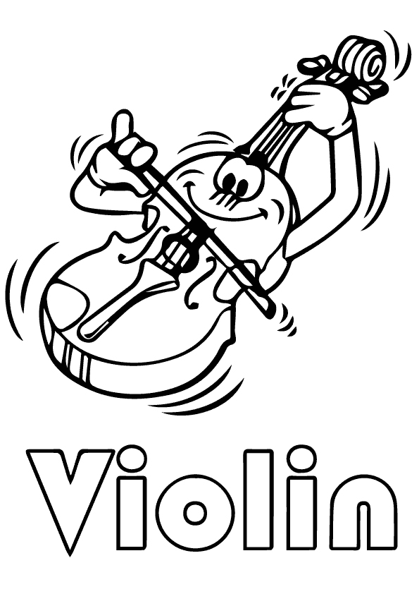 50 Coloring Page Violin 34