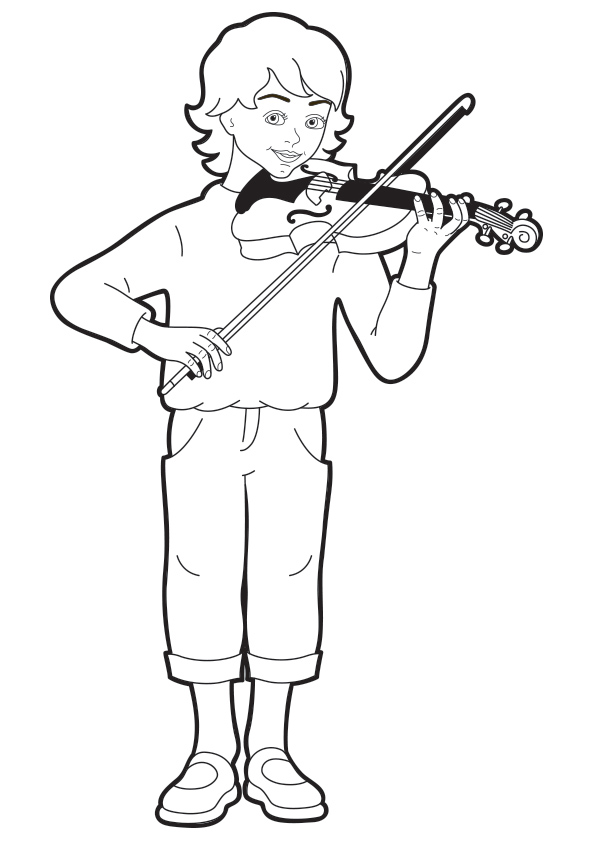 50 Coloring Page Violin 35