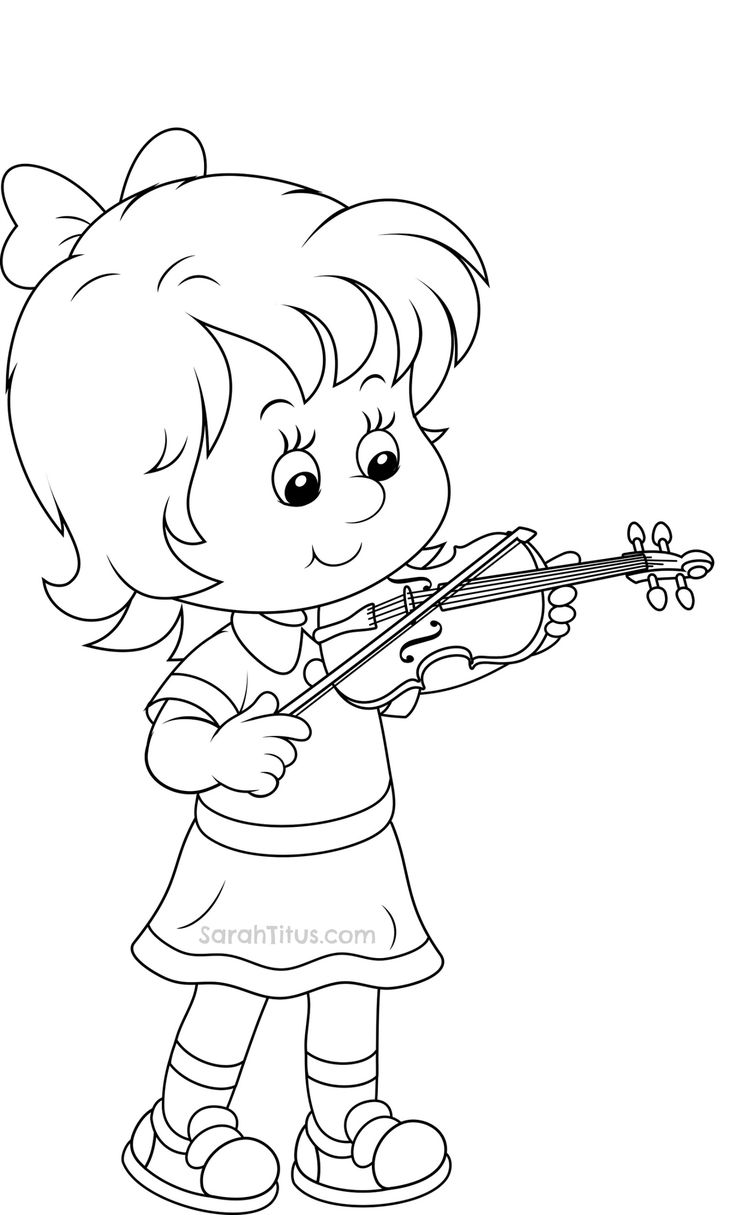 50 Coloring Page Violin 5