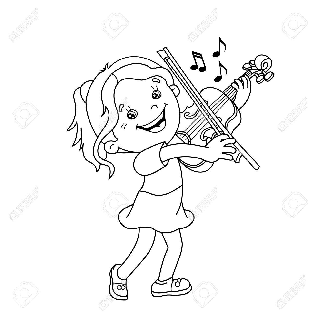 50 Coloring Page Violin 50