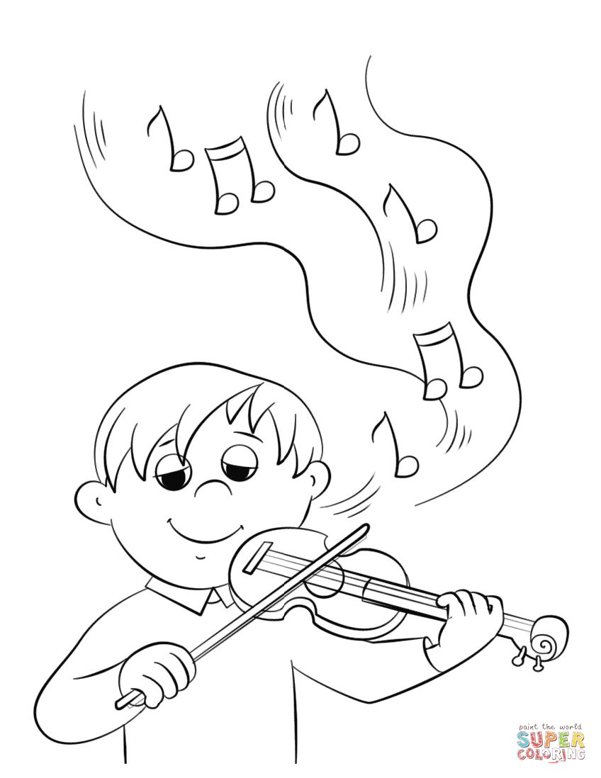 50 Coloring Page Violin 51