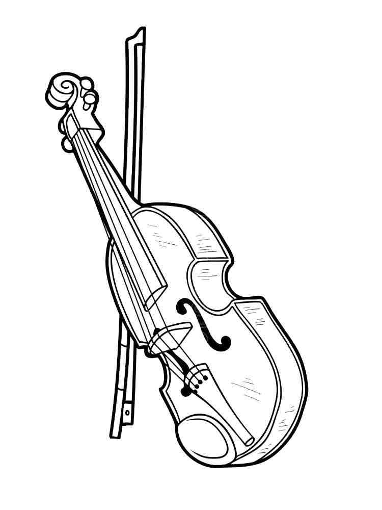 50 Coloring Page Violin 53