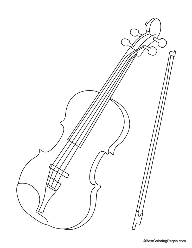 50 Coloring Page Violin 54