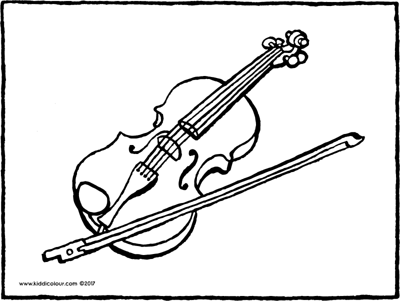 50 Coloring Page Violin 56