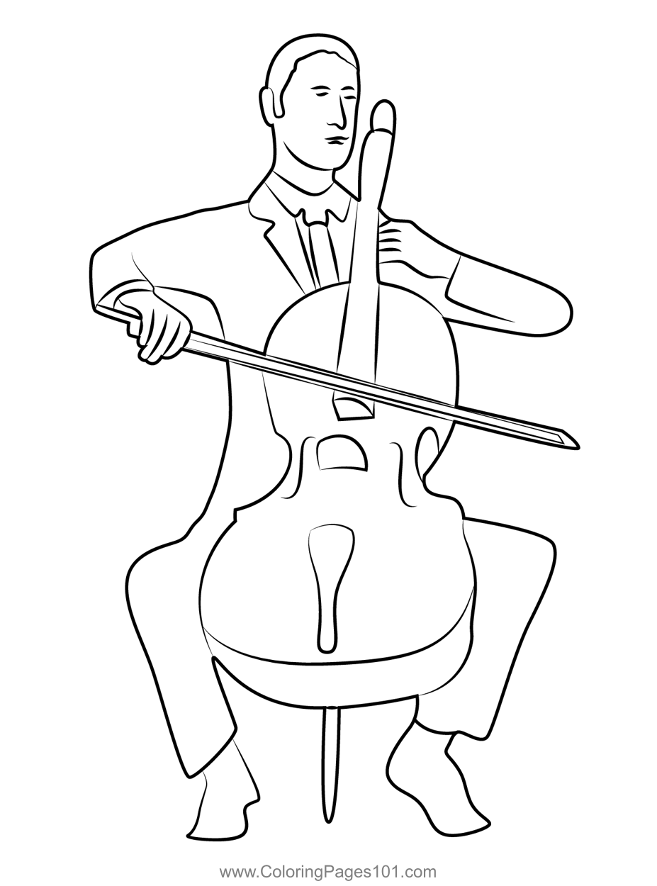 50 Coloring Page Violin 7