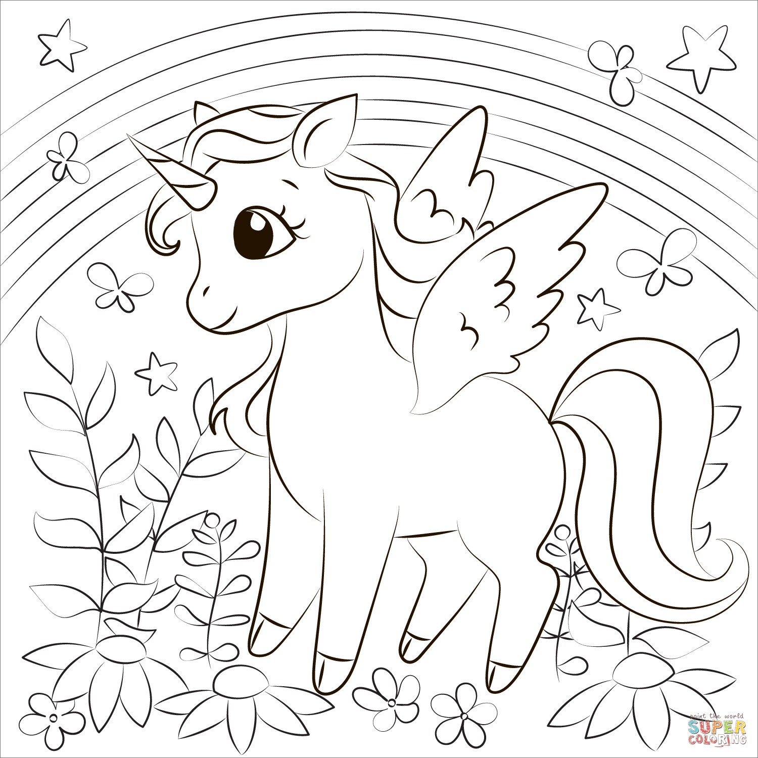 50 Free Printable Coloring Pages Of Unicorns 68