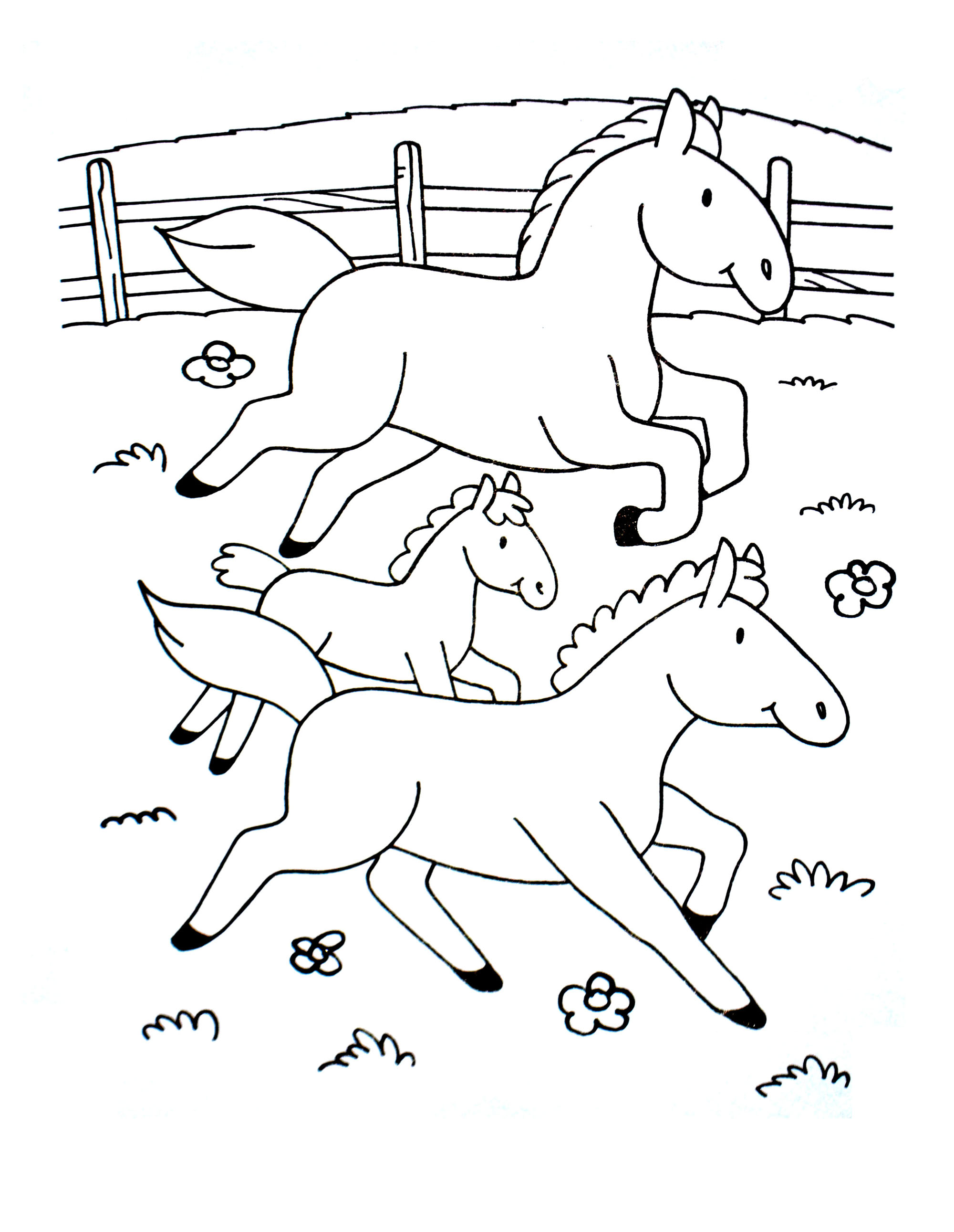 50 Horses Coloring Sheets 47