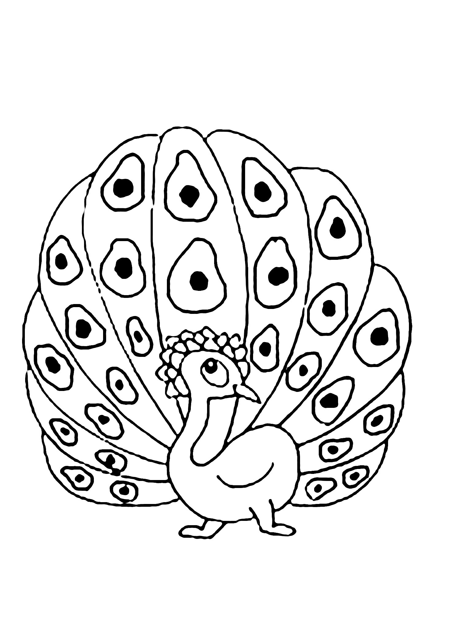 50 Peacock Coloring Sheet 40