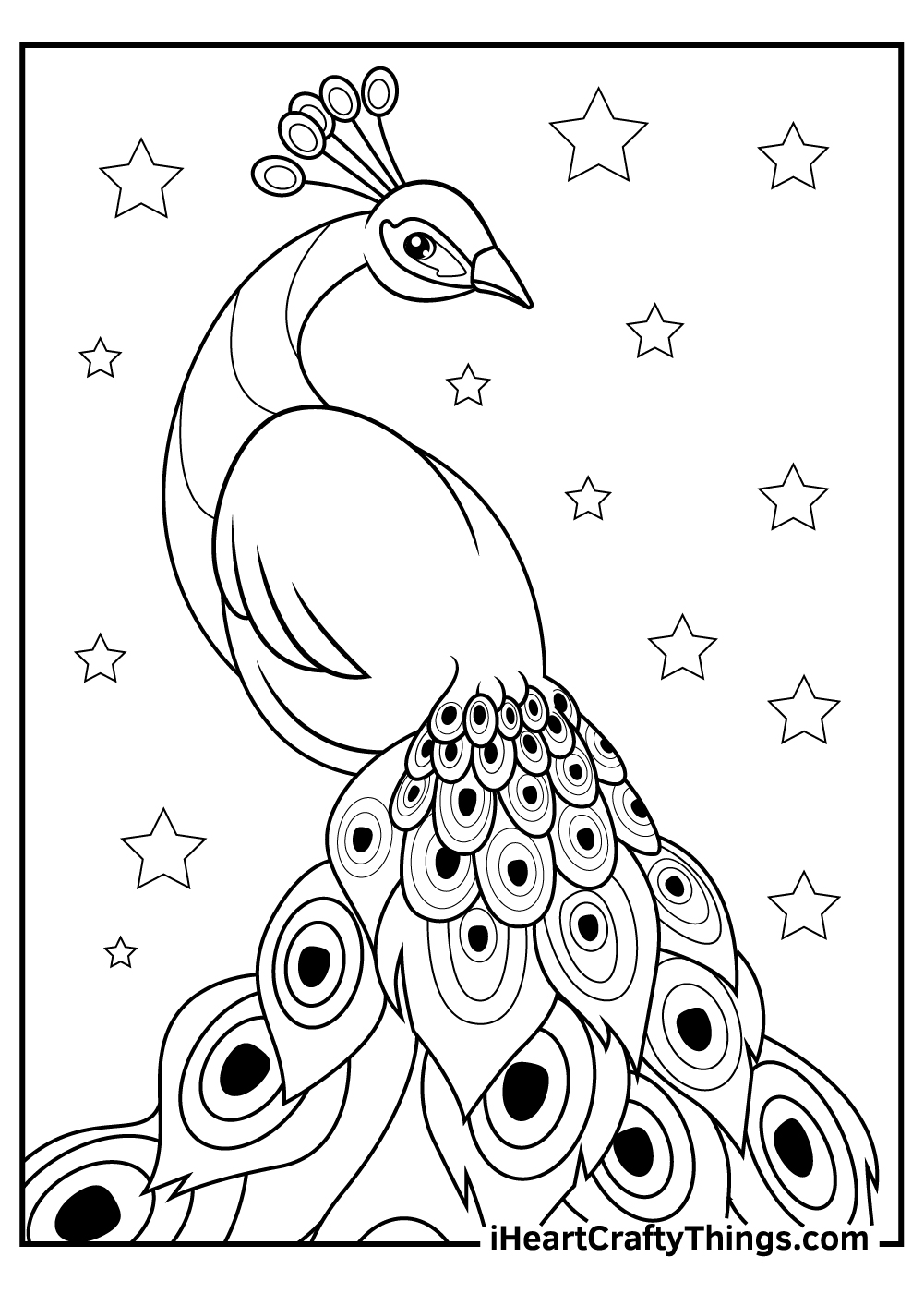 50 Peacock Coloring Sheet 50