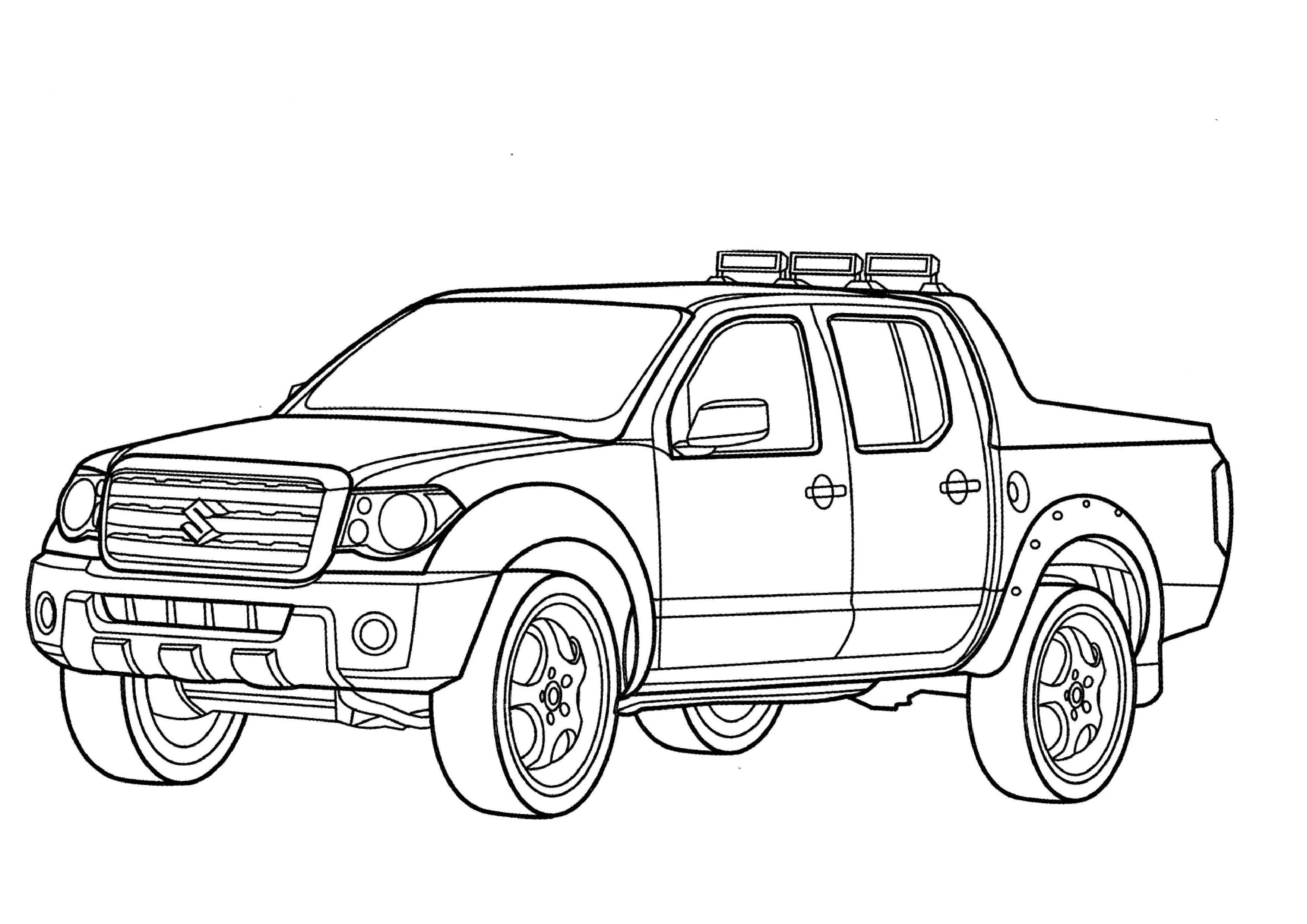 50 Pick Up Truck Coloring Pages 3