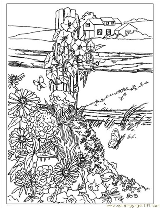 50 Realistic Landscape Coloring Pages 13