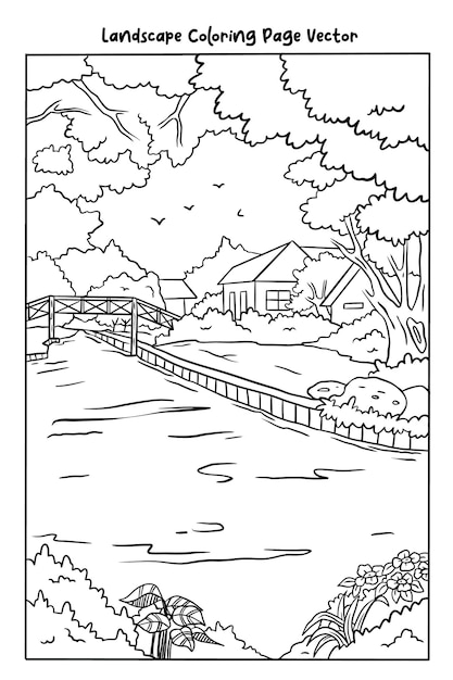 50 Realistic Landscape Coloring Pages 38