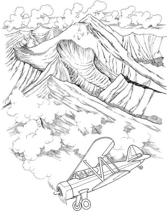 50 Realistic Landscape Coloring Pages 45