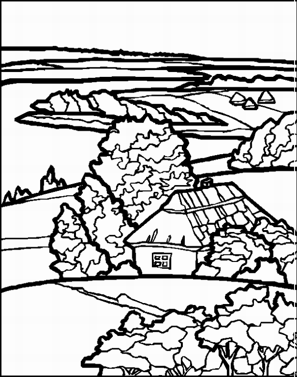 50 Realistic Landscape Coloring Pages 47