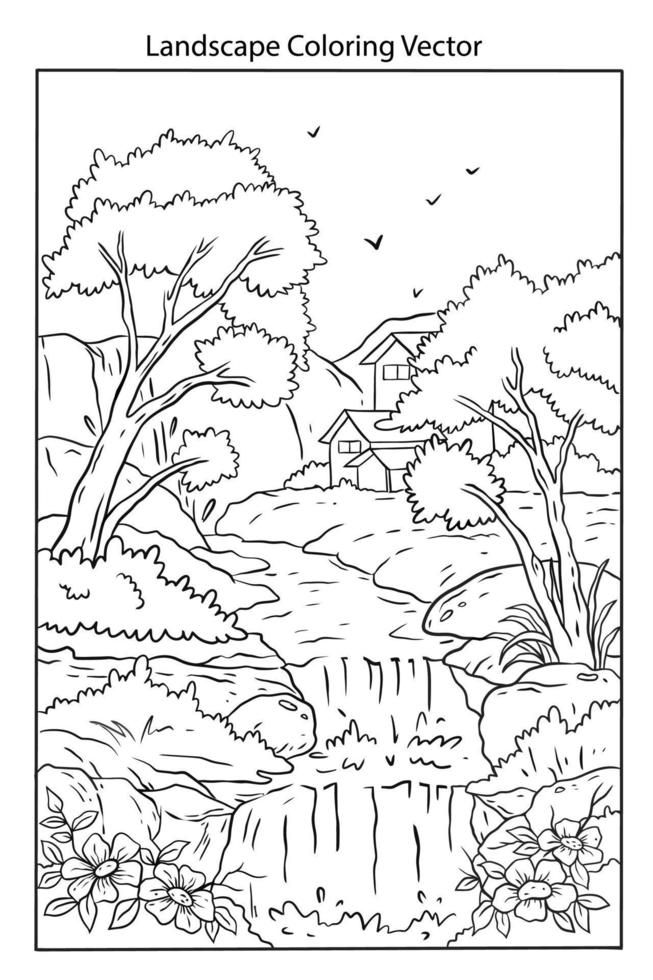 50 Realistic Landscape Coloring Pages 54