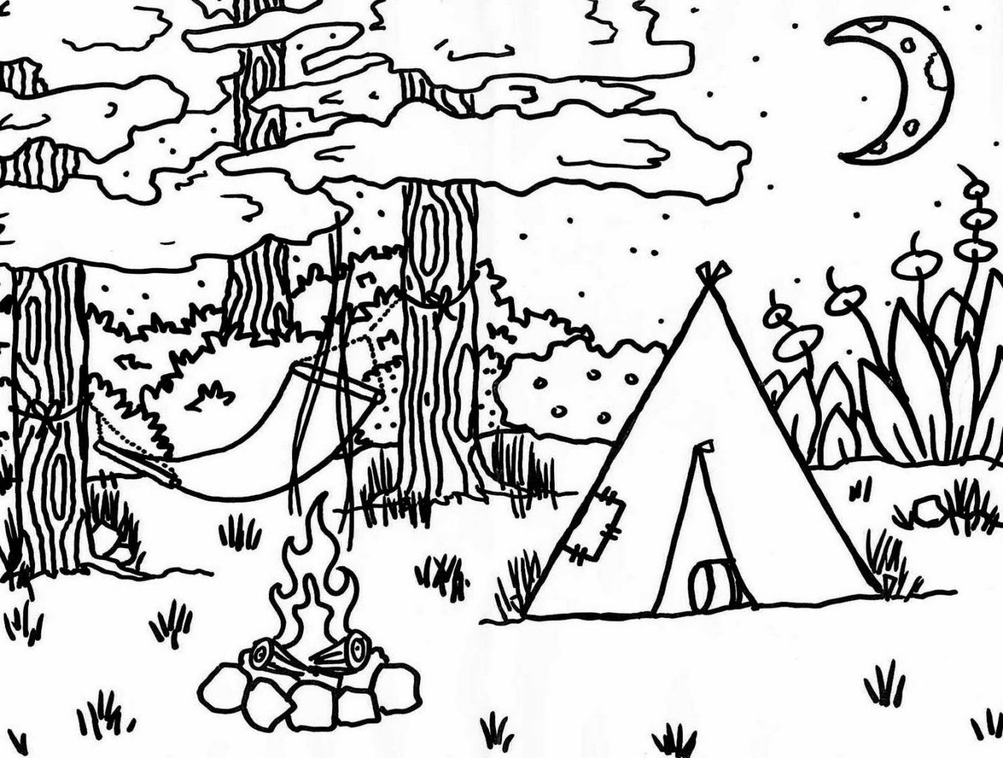 50 Summer Camping Coloring Pages 17