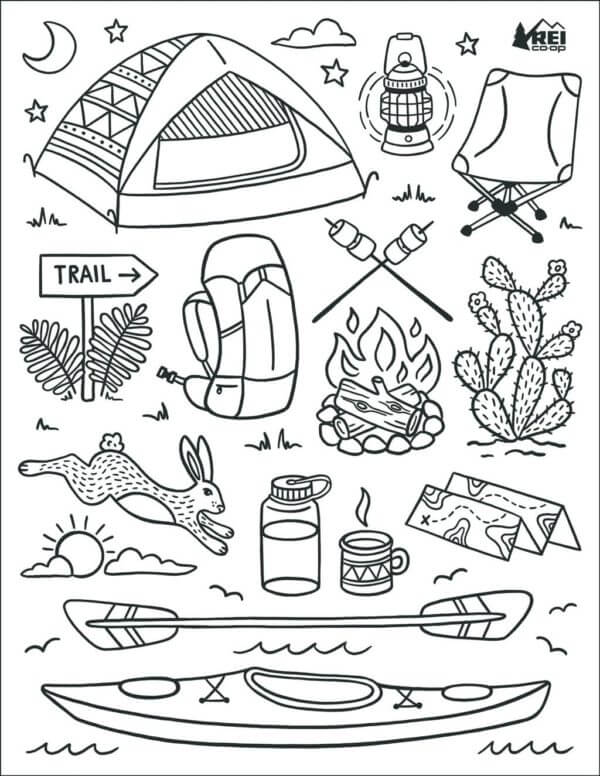 50 Summer Camping Coloring Pages 19