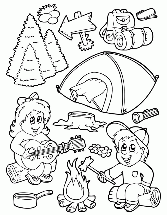 50 Summer Camping Coloring Pages 23