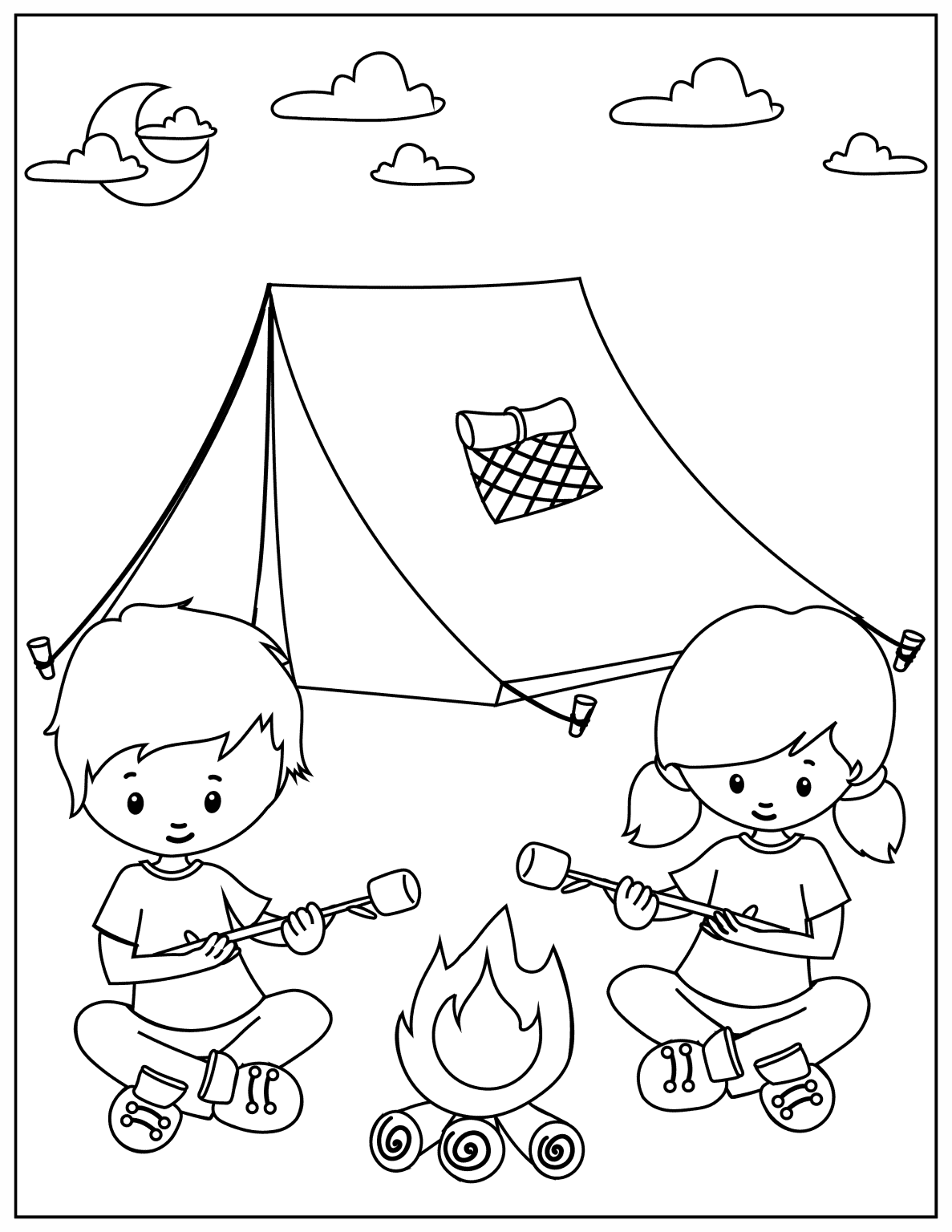 50 Summer Camping Coloring Pages 25