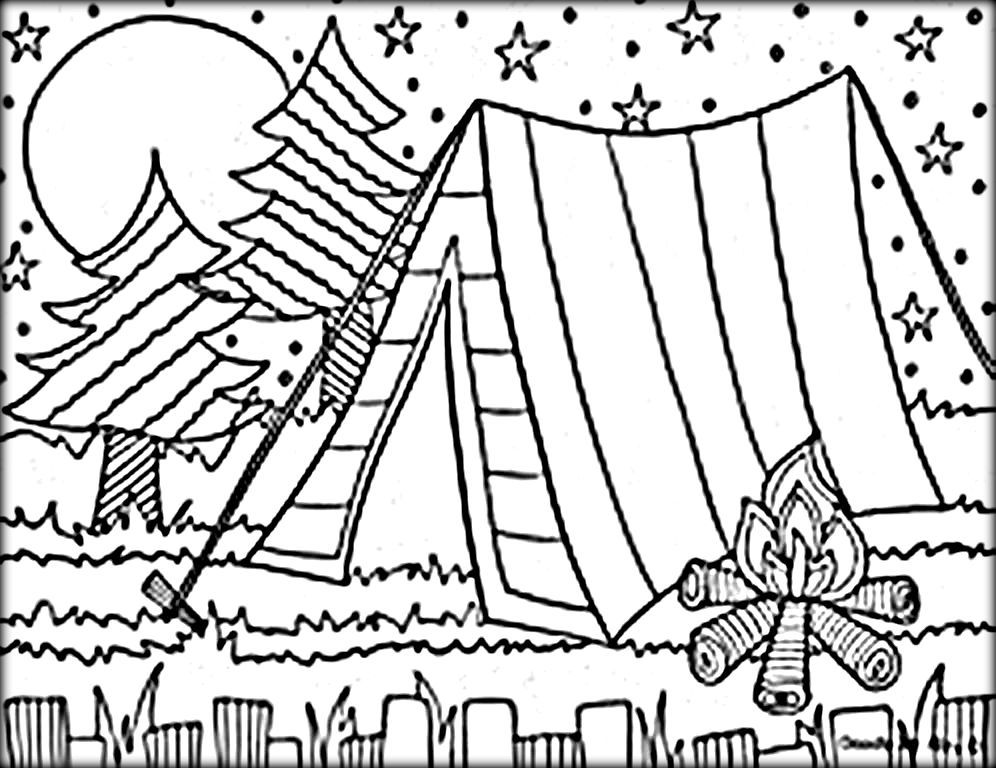 50 Summer Camping Coloring Pages 58