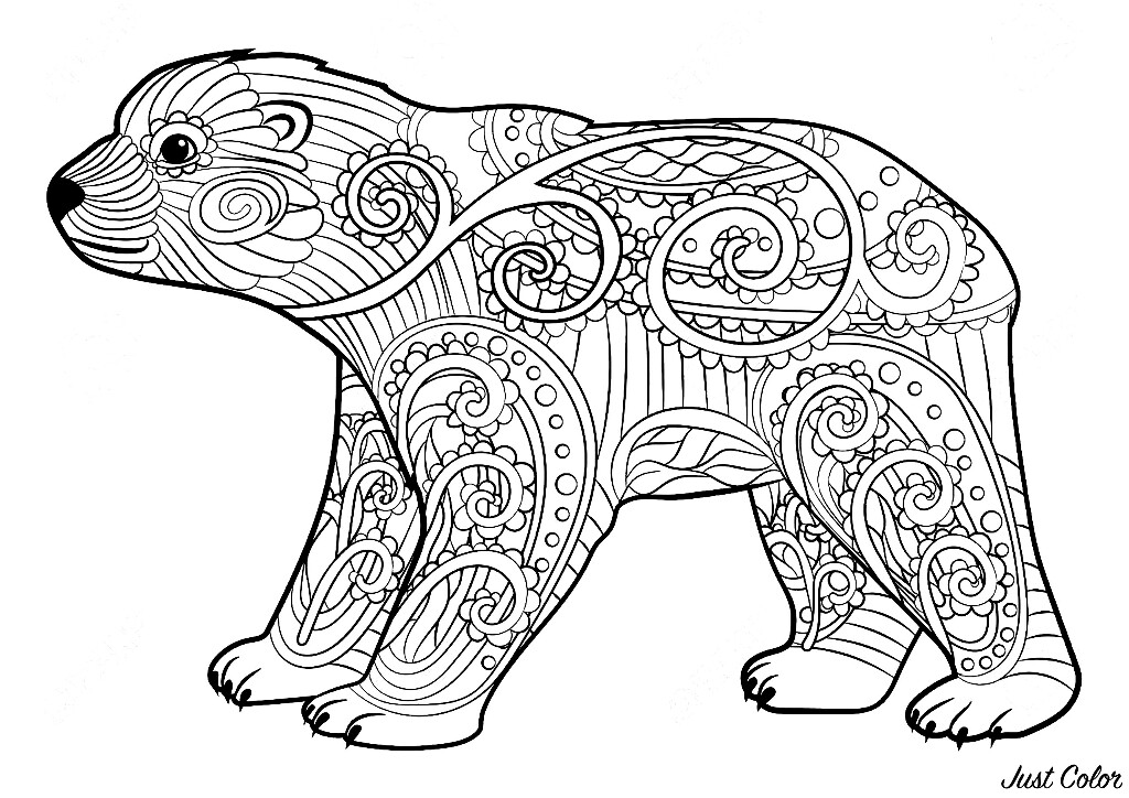 55 Bear Coloring Sheets 5