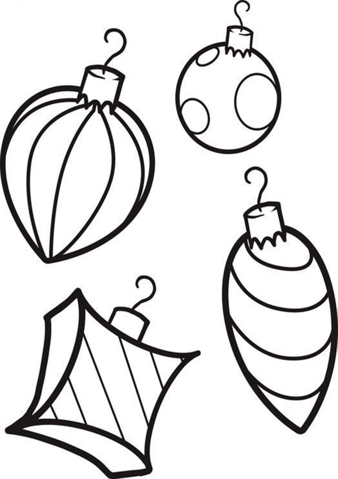 55 Christmas Ornaments Coloring Pages Printable 2