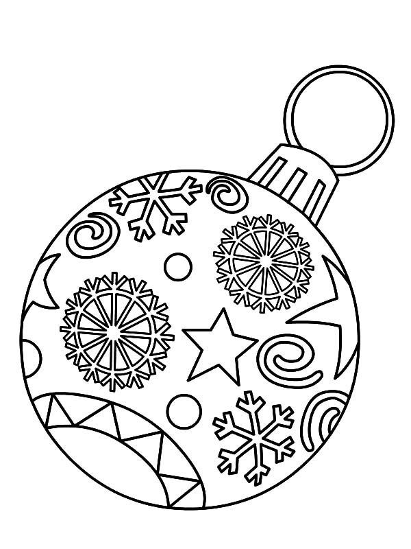 55 Christmas Ornaments Coloring Pages Printable 3