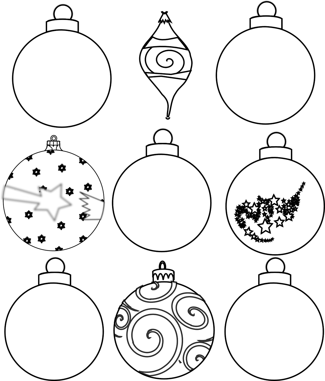 55 Christmas Ornaments Coloring Pages Printable 46