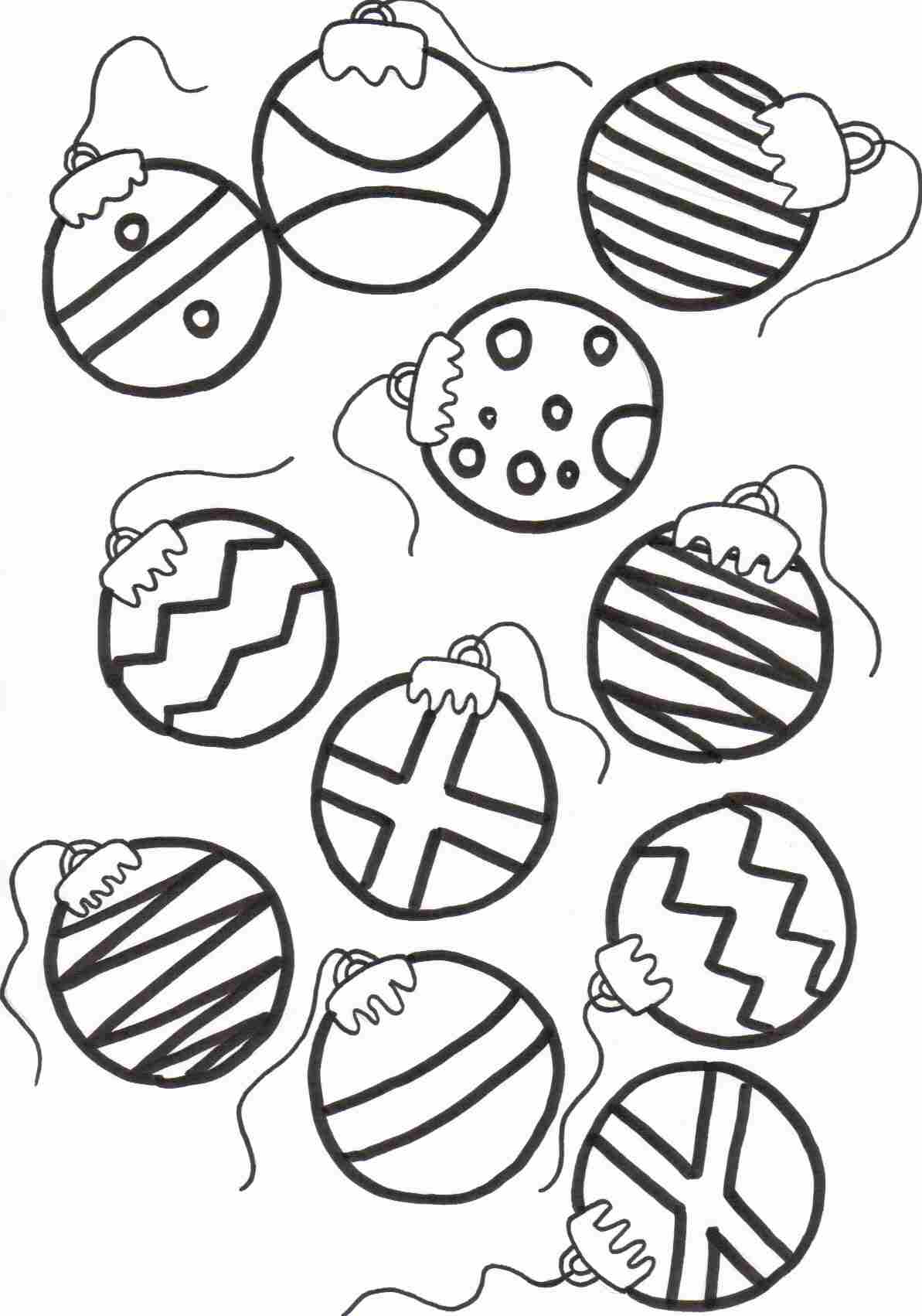 55 Christmas Ornaments Coloring Pages Printable 64