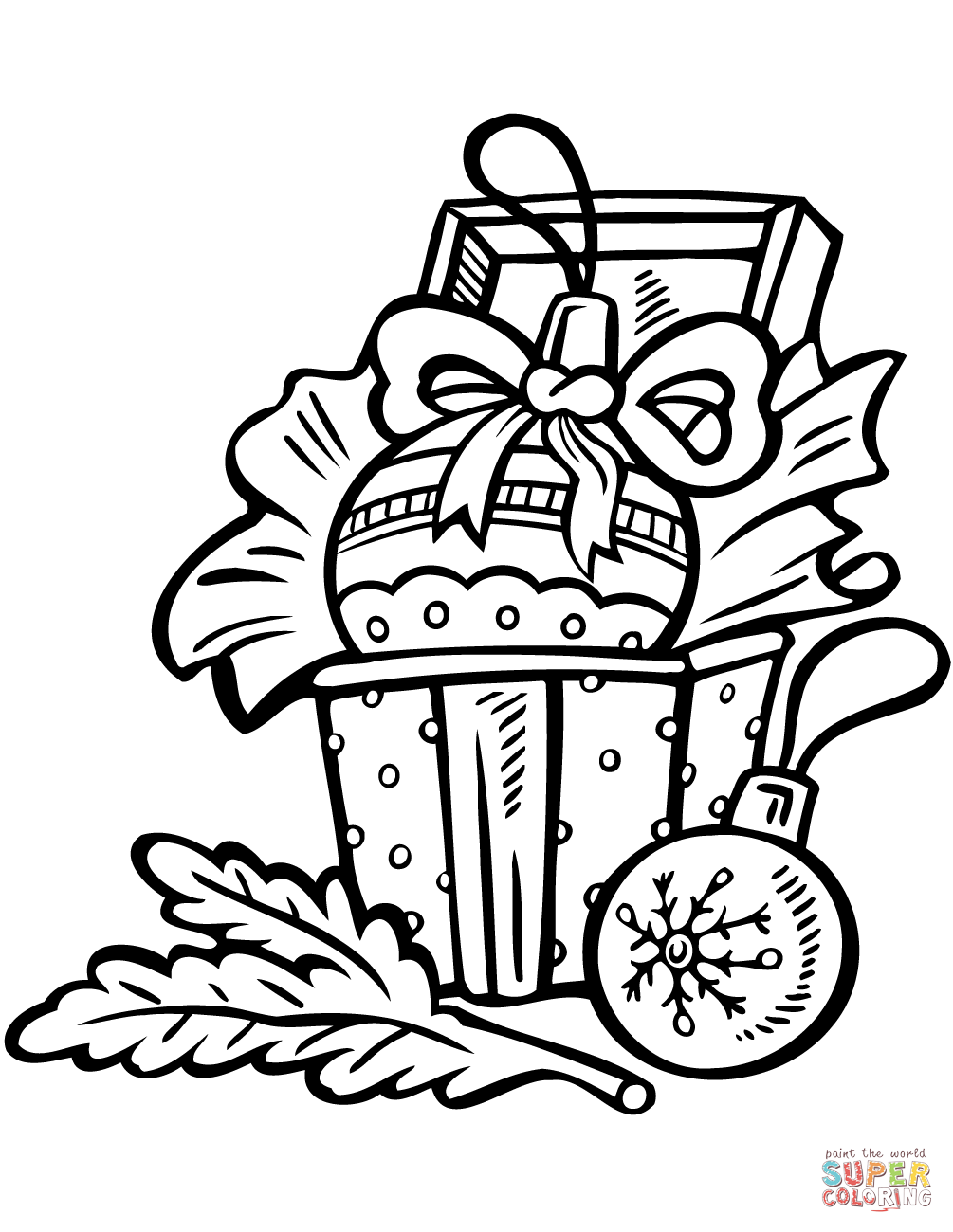 55 Christmas Ornaments Coloring Pages Printable 69