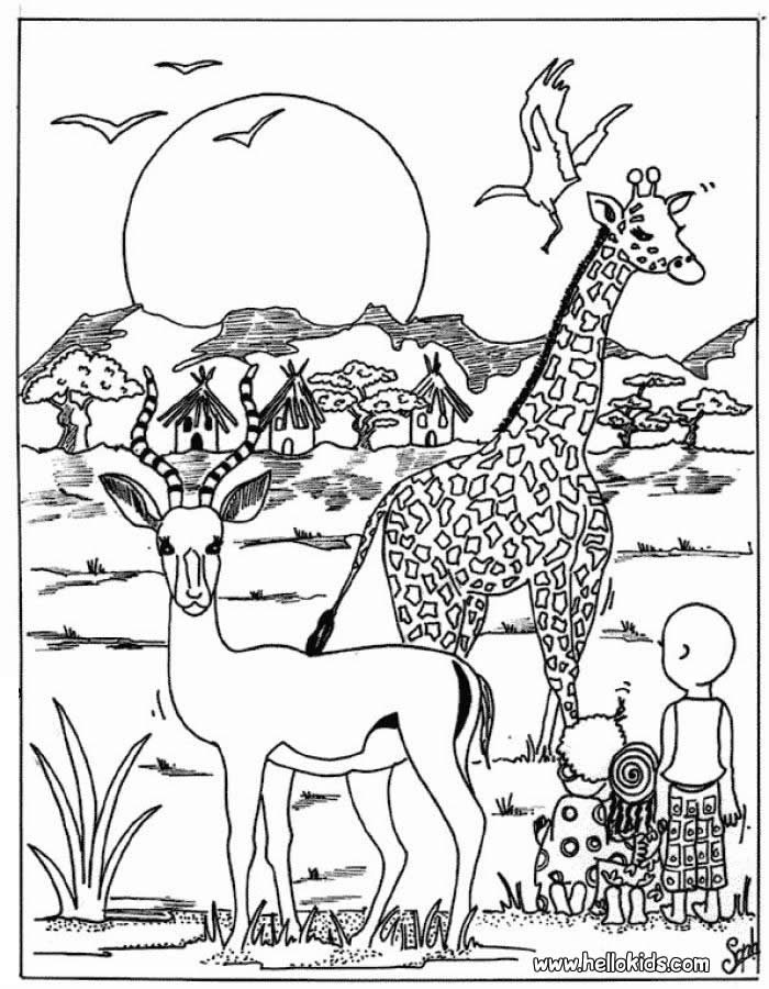 55 Coloring Pages Of African Animals 23