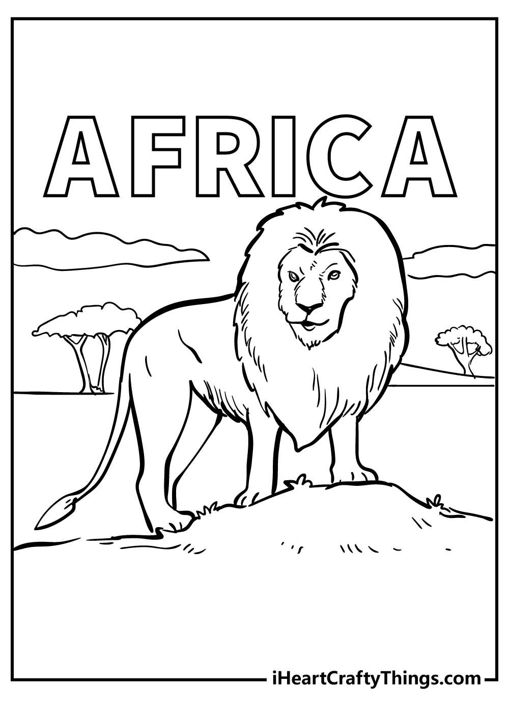 55 Coloring Pages Of African Animals 4