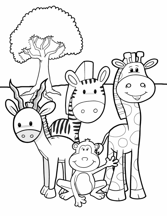 55 Coloring Pages Of African Animals 7