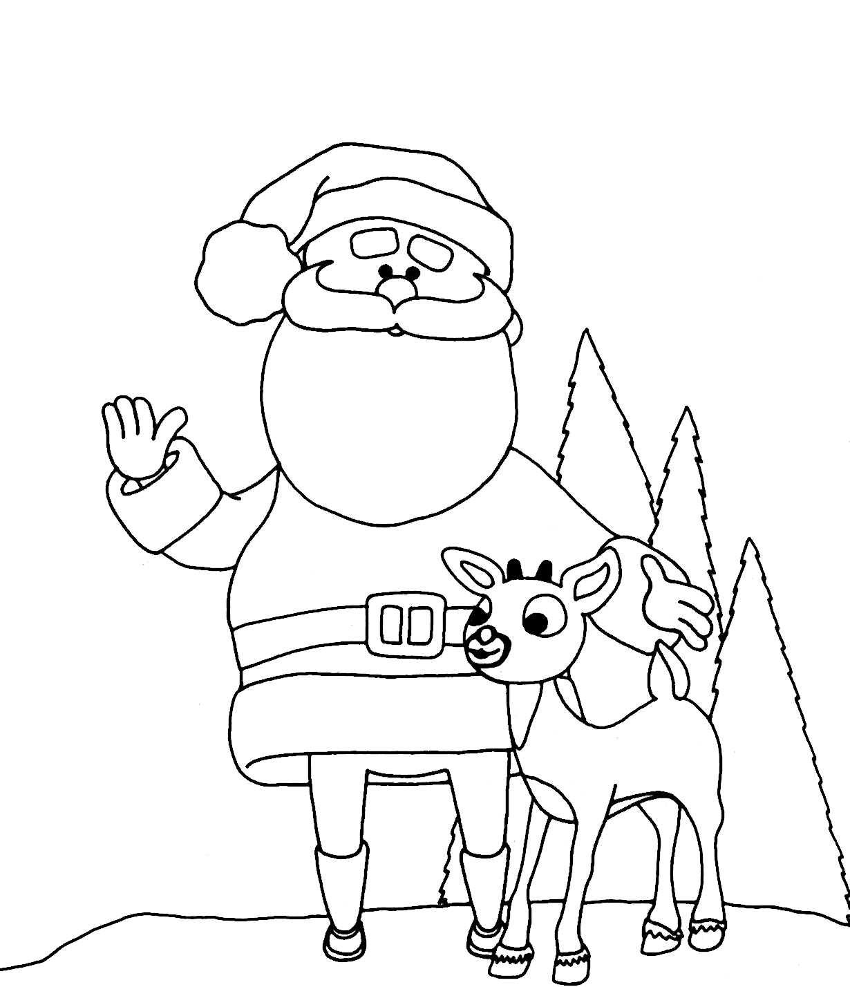 55 Coloring Pages Of Santa Claus 1